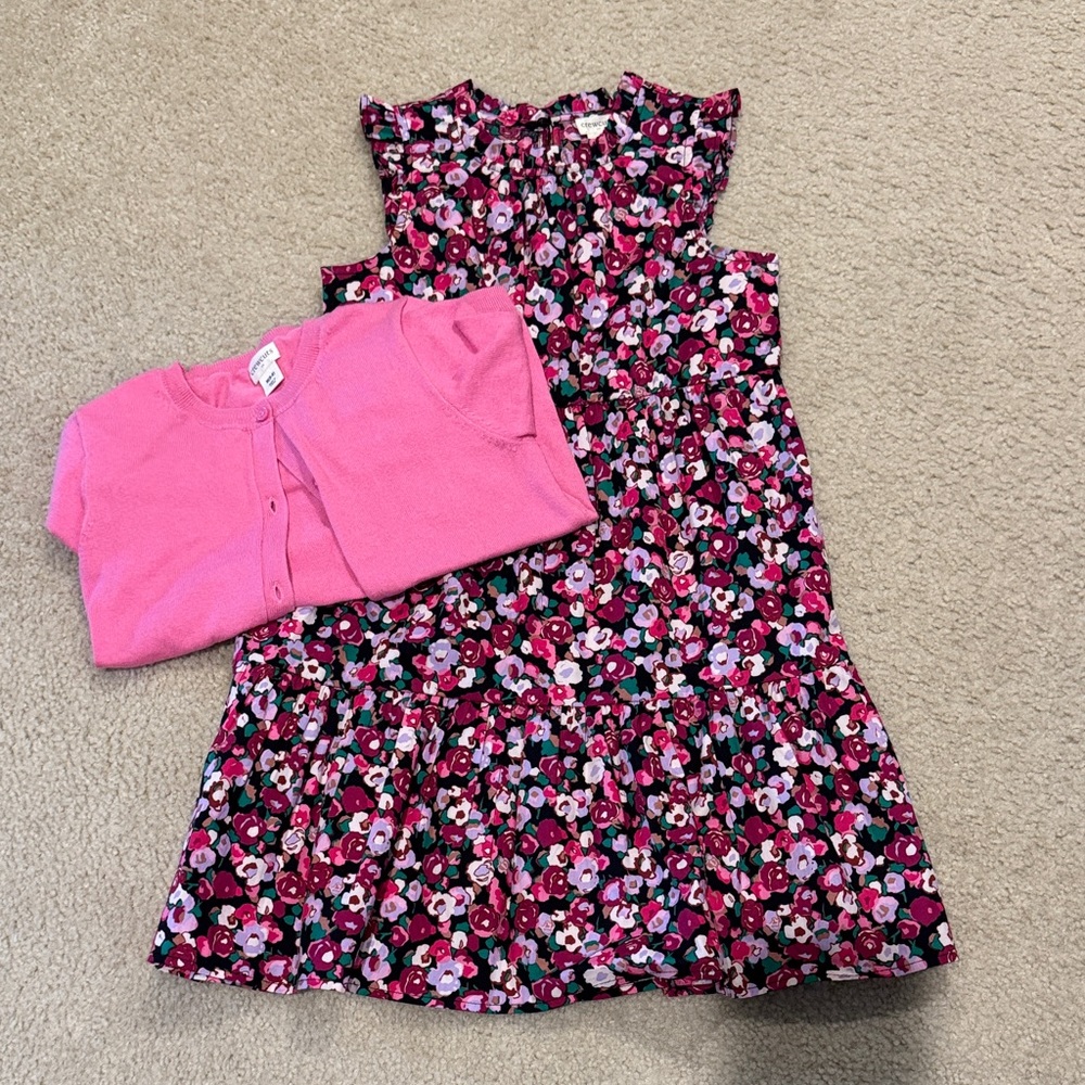 Crewcuts Dress and Cardigan